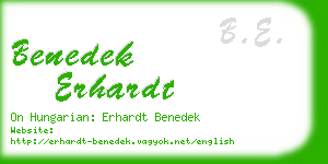 benedek erhardt business card
